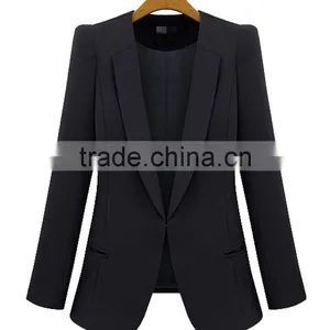 2016 Wholesale Slim Leisure Ladies Blazers Designs for Women thumbnail-4