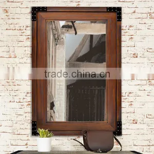 Mirror MORGAN Rustic Antique Teak Wood Furniture thumbnail-1