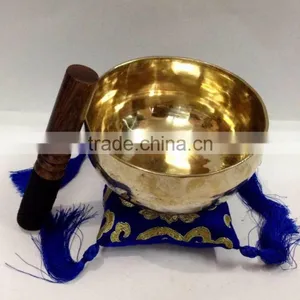 High Quality Meditation Bright Color Tibetan Handmade Singing Bowl thumbnail-2