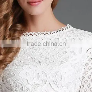 2016 Spring Women Lace Hollow Out Long Dresses Bohemian Femme Sexy Slim Party Dress Vestido thumbnail-4