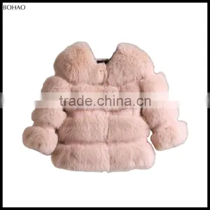 Noble And Beautiful Fashion Favorite Faux Fox Fur Women Winter Dinner Jacket Coat Overcoat thumbnail-4
