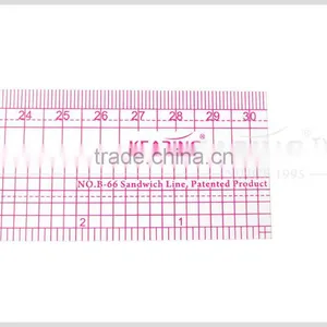 Kearing Brand Sandwich Printing 1.2mm Thick Flexible Plastic Garment Ruler for Fashion Designers to Making Sewing #B-66 thumbnail-2