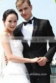 New Disign Most Popular Black One Button Wedding Dress Suits for Men SHT562 thumbnail-1