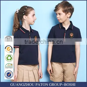 Summer Short Sleeve Kids Polo School Uniform Latest Designs thumbnail-1