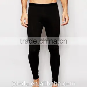 Men Black Soft Loungewear Fitness Wear Leggings OEM Custom Factory in China thumbnail-4