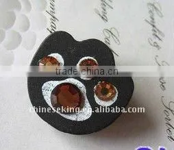 Paw Print Wood Brooch Pin Cartoon Brooch Pin for Children thumbnail-1