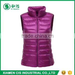 Latest Fashion Multi Color Keep Warm Women Winter Duck Down Vest for Sale thumbnail-3