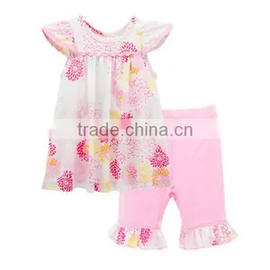 2017 Wholesale Summer Baby Girl Clothes Set With Pants thumbnail-1