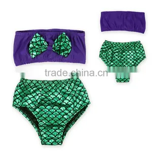 Kids Children Cosplay Swimsuit Bikini Swimwear Bathing Suit Beach Wear Mermaid Swimsuit thumbnail-1