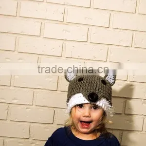 Crochet Knitting Winter Animal Fox Ears Hat thumbnail-1