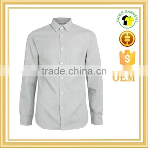 Stripe Slim Fit Long Sleeve Dress Shirt With Collar Button thumbnail-1
