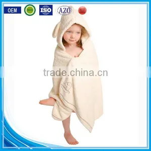 Trade Assurance Custom Cotton Terry Fabric Sheep Animal Wholesale Hooded Bath Towels for Baby thumbnail-1