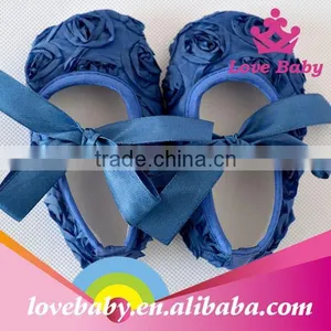 Boutique Rosette Latest Many Colors Newborn Infant Soft Sole Baby Shoes thumbnail-3