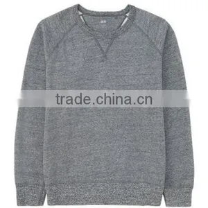 Plain Heather Color Crew Neck Pullover Sweatshirt thumbnail-1