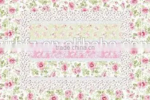 Flower Printed Polyester Brushed Fabric for Bed Sheet thumbnail-2