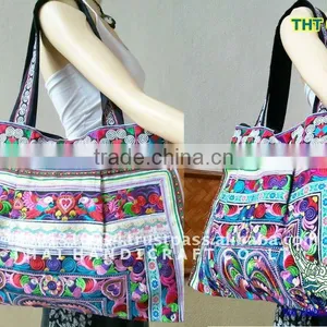 Thai Embroidered HMONG Hill Tribe Tote Hand Bag thumbnail-1