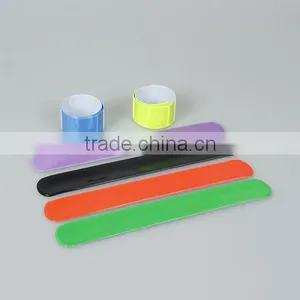 Custom Logo Printed Reflective Slap Wrap Slap Band Wristband thumbnail-2