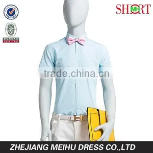 Elegant Small Size Slim Fit Men's Thick Short Sleeve Shirt thumbnail-1