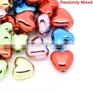 Valentines Gift Christmas Heart At Random Acrylic Charm DIY Beads thumbnail-1