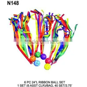 N148 6 PC 24"L RIBBON BALL SET thumbnail-1