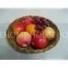 Dark Brown PP Rattan Fruit Basket Storage Washable Restaurant Use thumbnail-1