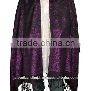Indian Lady Winter Wear 100% Pashmina Stoles And Shawls thumbnail-1