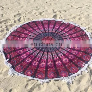 Pink Boho Roundie - Beach and Picnic Blanket thumbnail-2