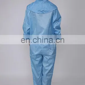 High Quality Wholesale Antistatic Coverall Cleanroom Coverall Dust Free Coverall thumbnail-2
