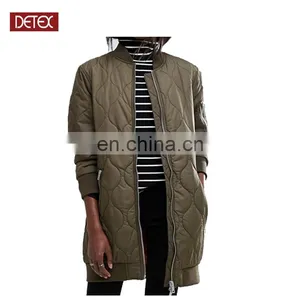 Chinese Manufacturer Padded Quilted Longline Bomber Jacket thumbnail-1