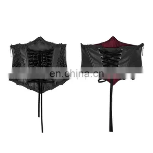 Pyon Pyon Gothic Lolita Black Girdle Underbust Corset LS-045 thumbnail-5
