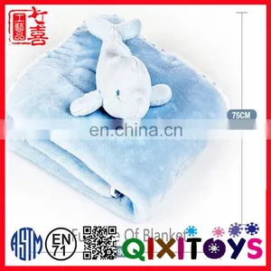 2017 Fannel New Design Plush Dolphin Toy Baby Security Blanket thumbnail-2