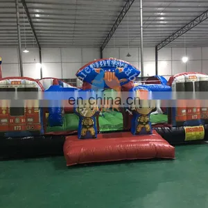 Factory Customized New Inflatable Firetruck Playground for Sale thumbnail-6