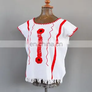 Royal Floral Mexican Embroidered Dresses for Women Elegant Midi Dress Latest Casual Dress Mexican thumbnail-1