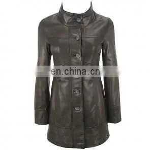 Leather 3/4 Length Trapunto Stitched Waist thumbnail-1