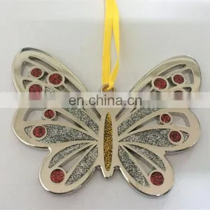 Metal Butterfly With Diamond Personalized Christmas Ornaments thumbnail-1