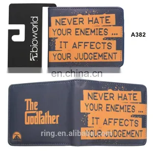 Godfather Wallet For Men Vintage Letter Printing Short Leather Wallets thumbnail-2