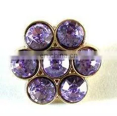 2013 Fashion Metal Sparkly Rhinestone Flower Button thumbnail-1
