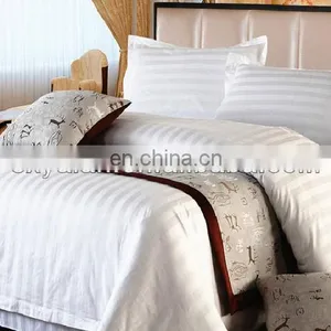 China Supplier 100% Cotton Stripe/Satin/Jacquard/Plain Hotel Bed Sheet Cotton thumbnail-2