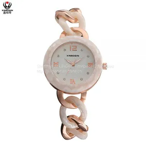 XINBOQIN Manufacturer Custom Brand New Style Casual Fashion High Quanlity Luxury Wood Japan Movt Quartz Acetate Women's Watch thumbnail-1