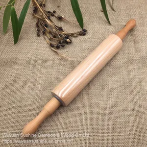Wooden Rolling Pin,Made of Beech Wood thumbnail-4
