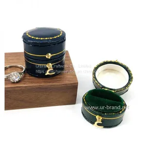 Ring Box Jewelry Pendulum Props Vintage Jewelry Box Wedding Mini Ring Box Can Be Customized Logo thumbnail-1