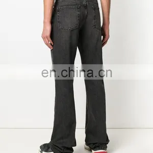 DiZNEW Custom Blank Black Boot Cut Denim Jeans For Men thumbnail-5