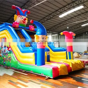 Giant Inflatable Clown Circus Jump and Slide Bounce House ,Inflatable Blow up Tarpaulin Slide for Kids and Adult on Mall thumbnail-2