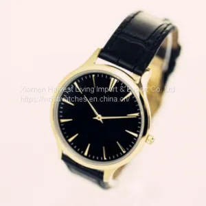 Ultra Thin Men Wrist Watches Casual Watch Analog Leather Stainless Steel Quartz thumbnail-3