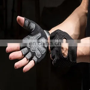 Hampool Palm Support Half Finger Weight Lifting Gym Sports Gloves thumbnail-7