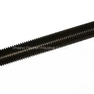 M4 - M48 Double Ended Bolt , Carbon Steel Full Thread Stud Bolt Black Color thumbnail-2