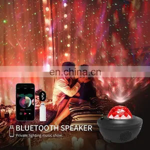 Wholesale Modern Galaxy Laser Starry Night Light Projector Christmas Deorative Remote Control Bluetooth Music Player thumbnail-6