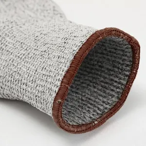 Anti Cut Level 5 HPPE Fiberglass Liner PU Coated Cut Resistant Gloves With CE EN388 4543C thumbnail-5