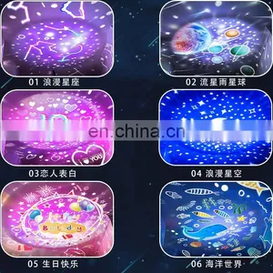 Battery Operated Night Light Starry Sky Projector Lamp for Sleep Trainer thumbnail-2