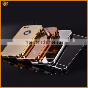 Wholesale Aluminum Metal Bumper Plating Mirror Hard Cover for Iphone 5s thumbnail-1